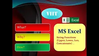 MS Excel(String Functions)