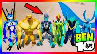 GTA 5 Mods - Ben 10 Tennyson Swampfire Big Chill Humungousaur XLR8 Stinkfly Diamondhead | GTA5MODAZ