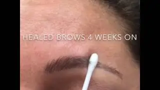 eyebrow tattoo - healed brow 4 weeks on