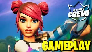 AUGUST CREW PACK GAMEPLAY (Fortnite Summer Skye Skin...)