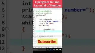 C Program to Find  Factorial of Number 