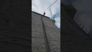 Aussie Rappelling from tower, KSF Army Kosova