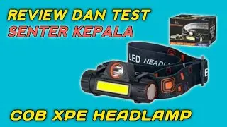 🔴 Review dan Test Senter Kepala Mini COB XPE HEADLAMP