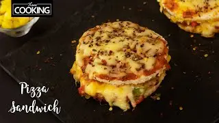 Pizza Sandwich | Bread Recipe | Pizza Recipe | Veg Pizza Sandwich | Pizza Without Oven