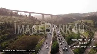 Traffic jam aerial view