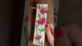 How to hand paint a bookmark - prairie flowers #illustration