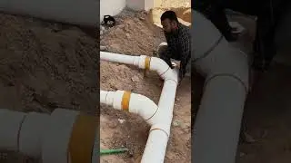 Proses pemasangan pipa paralon dengan cara yang cerdas #shorts