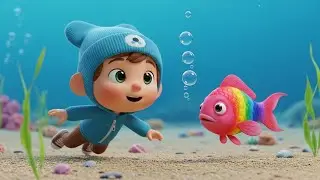 Rainbow Fish Wiggle Song | Fun Fish Action Song for Kids | Nursery Rhyme