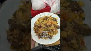 Beef fried rice recipe #cooking #beef #recipe