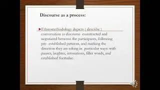 Discourse Process & Turn types