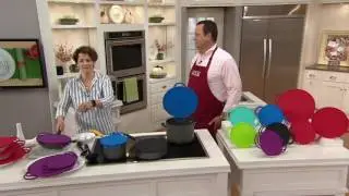 CooksEssentials Set of 3 Splatter Guards w/Stand Up Handle on QVC