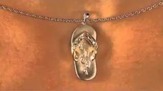 Footprints in the Sand Granddaughter Necklace
