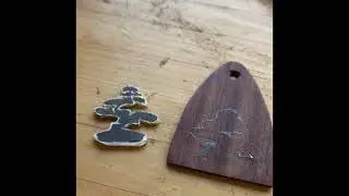 Making a truss rod cover custom inlay bonsai tree mother of pearl