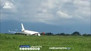 Avi&oacute;n se sale de la pista del Aeropuerto Ram&oacute;n Villeda Morales