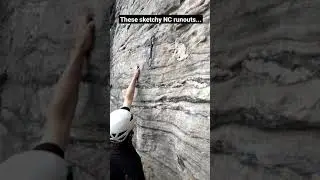 NC run-outs are sketchy - #climbing #shorts