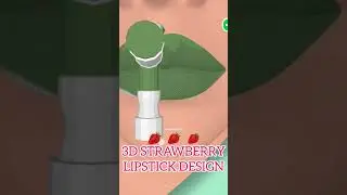 the amazing STRAWBERRY 3D lipstick art design #amazing #3d #art #design