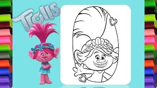 Coloring for Kids Trolls Poppy | Trolls Poppy Easy Coloring Book  | Coloring Pages with Ridha