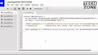 Google Script for Sheets:  Lesson 01 (Part C)