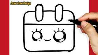 HOW TO DRAW A CUTE CALENDAR, EASY DRAWING, DRAW CUTE DESIGN