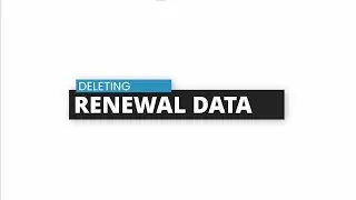 Deleting All Renewal Data Uploaded Through Batch Upload