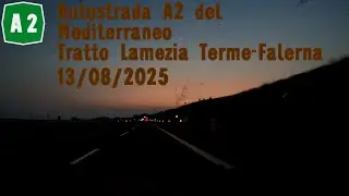 Autostrada A2 tratto Lamezia Terme-Falerna 13/08/2025