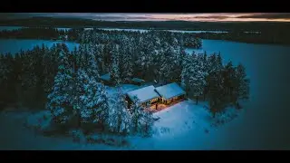 Dji mini pro5 flight at the Arctic Circle in Sweden