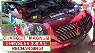 How to Recharge the Air Conditioner on Dodge Magnum Dodge Charger Chrysler 300. A/C SYSTEM Refill