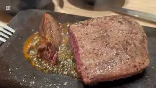 This restaurant use lava stone to grill steak