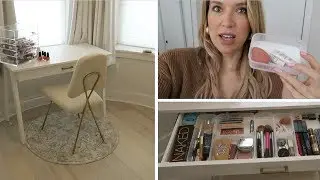 My Minimalist Makeup Collection + Room Tour! Clean With Me 💛