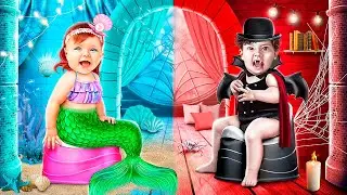 !نحن نبني بيتًا صغيرًا في المنزل! حورية البحر ضد مصاص الدماء