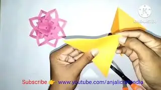 DIY Paper Flower Wall Art l Easy Paper Room Decor l Anjali Craft