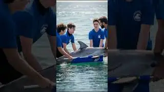 Stranded Dolphin Rescue | Heartwarming Ocean Heroes 🐬|Rescue Dolphin|Dolphin save #shorts #animals