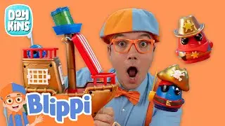 Dohkins Treasure Hunt with Blippi 🏴&zwj;☠️🦜 | Fun Videos & Toy Play Adventures for Kids #AD