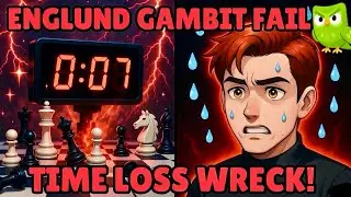 Englund Gambit Hype &rarr; TIME LOSS Wreck! 😭 | Duolingo Chess