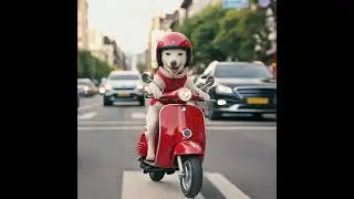 Professional Mode A dog in a red helmet and vest s #funny #abelbirhanuየወይኗ #abelbirhanuየወይኗ