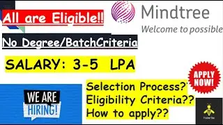 Mindtree Recruitment 2021- Mindtree Recruitment process 2021 | Mindtree off campus 2021 batch