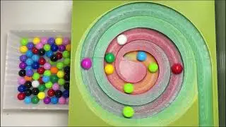 Marble Run Race ASMR ✨ 3D printed track + Snake-shaped wooden track + square track