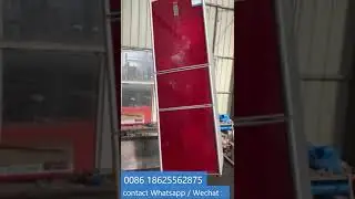 crushing the big refrigerator into pieces / refrigerator shredder / big size home waste shredder