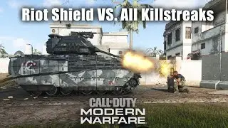 Riot Shield VS. All Killstreaks (Tank/Gunship/Chopper Gunner) - Modern Warfare