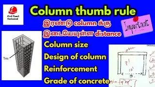 Column to column distance in tamil-structural member in tamil-column details in tamil