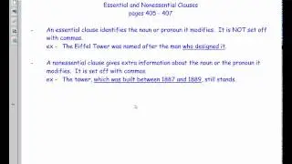 Essential and Nonessential Clauses 8