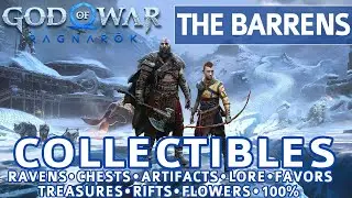 God of War Ragnarok - The Barrens All Collectible Locations (Chests, Artifacts, Ravens) - 100%