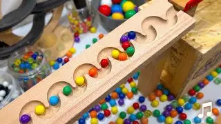 Japanese Wooden Marble Run ⭐︎Oddly satisfying ASMR☆Trix Track