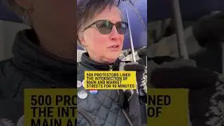 В центре Акрона собрались протестующие против ICE (Иммиграционной и таможенной полиции США).