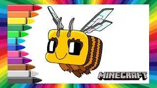 How to Draw MineCraft Movie BEE 🐝 💎 Drawing Tutorial EASY