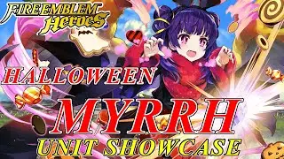 Fire Emblem Heroes - Halloween Myrrh Unit Showcase ( Builds, Dialogue & Animations )
