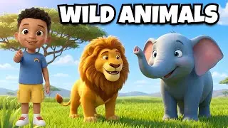 Wild Animals for Kids 🦁🐘 Zoo & Jungle Safari | Learn Animal Names