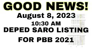 PBB 2021 SARO releases update as of today August 8, 2023 (10:30 AM)