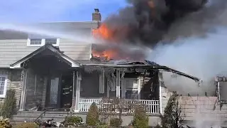 Flames tear through two homes in West Islip, Suffolk County