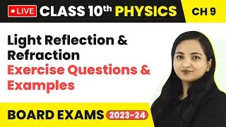 Light: Reflection & Refraction - Exercise Questions & Examples | Class 10 Physics Chapter 9 (LIVE)
